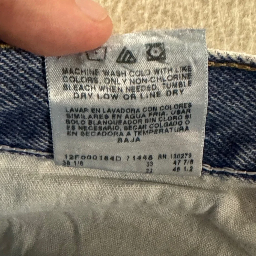 Wrangler Regular Fit Jeans Mens 36x32 Blue 96501DS Cotton Denim Straight Leg